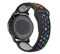 BKUANE Silicone Sports Watchband For Huawei Watch GT 5/5 Pro 46mm GT4 GT3 GT2 GT 46MM Series Correa 22mm Strap Bracelet Watchbands(Black Rainbow)