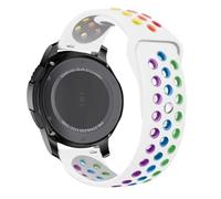 BKUANE Silicone Sports Watchband For Huawei Watch GT 5/5 Pro 46mm GT4 GT3 GT2 GT 46MM Series Correa 22mm Strap Bracelet Watchbands(White Rainbow)