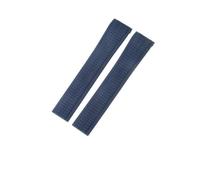 BKUANE Silicone Watch Strap for Patek Philippe Silicone Watch Strap Men's Grenade 5164 5167 Original Black Sports Rubber Watchband 21mm(Blue-No buckle)
