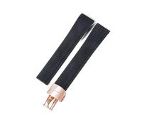 BKUANE Silicone Watch Strap for Patek Philippe Silicone Watch Strap Men's Grenade 5164 5167 Original Black Sports Rubber Watchband 21mm(Black-Rose-Z18)