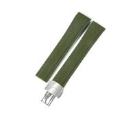 BKUANE Silicone Watch Strap for Patek Philippe Silicone Watch Strap Men's Grenade 5164 5167 Original Black Sports Rubber Watchband 21mm(D-green-Steel-Z18)