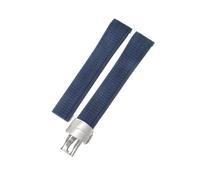 BKUANE Silicone Watch Strap for Patek Philippe Silicone Watch Strap Men's Grenade 5164 5167 Original Black Sports Rubber Watchband 21mm(Blue-Steel-Z18)