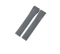 BKUANE Silicone Watch Strap for Patek Philippe Silicone Watch Strap Men's Grenade 5164 5167 Original Black Sports Rubber Watchband 21mm(Gray-No buckle)