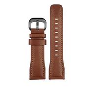 BKUANE Soft genuine leather watch with Men's Waterproof For seven on Friday T1/01 T3/01 T2/01 strap cowhide Watchband 26mm(Brown black)