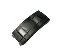 BKUANE Stainless Steel Folding Buckle Glide Lock For Rolex Submariner Oysterflex Daytona GMT Watch Band Strap Deployment Clasp(Glossy black)