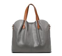 BKUANE Women Fashion Commute Handbags Large Capacity Top Genuine Cowhide Tote Bag Crossbody Bag Luxury Designer Bags Women's Wallets(Grey)