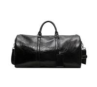 BKUANE Women PU Fitness Bag Gym Handbag Men Leisure Sports Tote Shoulder Crossbody Large Capacity Swimming Yoga Travel Workout Duffel(Black)
