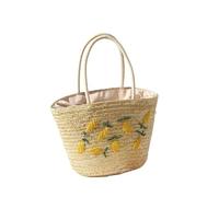 BKUANE Women's shoulder bag for Summer straw woven holiday beach bag 2022 new simple alphabet embroidered handbag large capacity