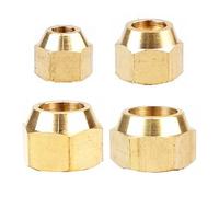 BKYUKJVU Brass Flare Nut Fit Tube O/D 6/8/10/12mm Female M12x1.25 M14x1.5 M16x1.5 M18x1.5 Connector Air Tool Fitting (6mm M12x1.25 5pcs)