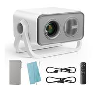 BKZ 2025 Upgraded 360° Adjustable Dual Stand AI Auto Keystone Electric Focus Mini Portable Projector with Bluetooth 5.4, Support 1080P Outdoor Movie Projector