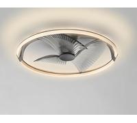 BKZO 73CM LED Ceiling Light with Fan, Ceiling Fan Lights 6 Levels Wind Speeds, Stepless Dimming Light, Modern Fan Lighting for Living Room, Dining Room, Bedroom, Office, 3000-5500K
