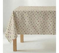 BL BELUM | Multicoloured Polka Dot Resin Tablecloth | 100% Organic Cotton | Rectangular | 140x140cm | Stain & Water Resistant | Elegant Vibrant Polka Dots | Dining Table