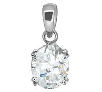 BL Fedput Ratti Deluxe Quality Natural Oval Cubic Zirconia Panchdhatu Pendant Locket Silver Plated Gemstone Certified (Top AA Quality for Plain Silver Stone Oval Zircon