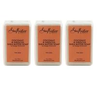 BL Shea Moisture Soap 8oz Bar Coconut & Hibiscus Shea Butter X 3 Counts