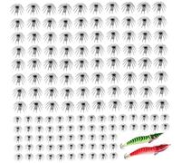 Blablablalu 100Pcs Fishing Hooks, 1x0.58 Shrimp Squid Saltwater Fishing Lures Luminous Stainless Steel Umbrella Hooks JigFishing