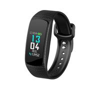 (Black) 0.96'' IPS Color Screen IP67 Waterproof Smart Watch Sleep Monitor Fitness Exercise Sports Bracelet Mi Band