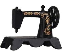 Black 1:12 Mini Lovely Alloy Sewing Machine Miniature Dollhouse Model Decoration Interior Decoration Accessories Convenient