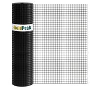 Black 1/2 Inch Hardware Cloth 48'x100' Vinyl Coated Welded Wire Mesh Roll 19 Gauge RustResistant