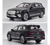 (black, 1/24-21.5x8.2x7.3cm) 1/24 Scale Bentley Bentayga Diecast Car Model Toy, Pull Back Toy Vehicle with Sound and Light for Kids Toddler Boys Girls Gift Collection
