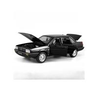 (Black) 1/24 Alloy Diecast Santana Car Model Toy High Simulation Vehicle with Sound Light Pull Back Collection