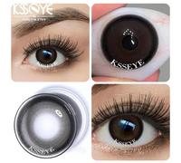 (black, -1.25) Color Myopia Lenses KSSEYE Natural Eye Contact Lenses Eye Makeup 2 Pcs/pair
