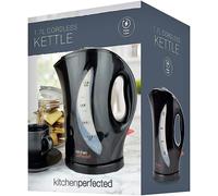 BLACK 1.7 LITRE 2200W CORDLESS FAST BOIL ELECTRIC JUG KETTLE WASHABLE FILTER