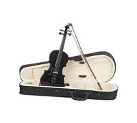 Black 1/8 Violin String Instrument Solid Wood Acoustic Fiddle With Box Musical Instrument Accessories