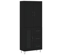 (black, 1 glass door 3 drawers) vidaXL Highboard Sideboard Storage Cabinet Home Side Cabinet Engineered Wood
