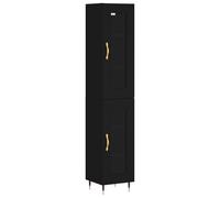 (black, 1 glass door) vidaXL Highboard Sideboard Tall Storage Cabinet Side Cabinet Engineered Wood