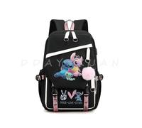 (Black 1) Lilo And Stitch Backpack Waterproof Bookbag Laptop Rucksack Travel Usb Large Capacity Mochila School Bag For Kids
