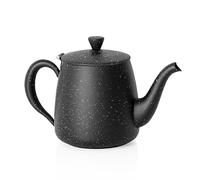 Black 1 Litre Teapot Stainless Steel 35oz Granite Effect