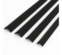 Black 1 Metre UPVC Plastic Rigid Angle Packs 100 x 100mm Corner Cover Trim 90 Degree (4)