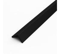 Black 1 Metre x 15 Pack UPVC Plastic Rigid Angle 40 x 40mm Corner Cover Trim, 90 Degree