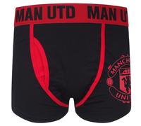 Manchester United FC Official Football Gift Mens 1 Pack Boxer Shorts Black Small