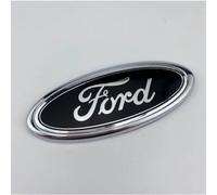 (Black, 1 pcs) 150mm x 58mm Ford badge transit oval BLACK Chrome front/rear Emblem focus mondeo