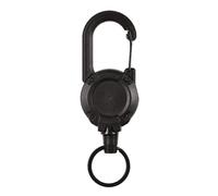 (Black, 1 pcs) Automatic Retractable Wire Rope Tactical Keychain Heavy Duty Carabiner Key Chains For Outdoor Camping Fishing Hunting