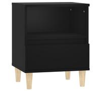 (black, 1 pcs) vidaXL 1/2x Bedside Cabinet End Table Telephone Stand Nightstand Multi Colours