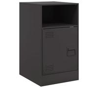 (black, 1 pcs) vidaXL Bedside Cabinets Bed Table Nightstand Side Table Bed Cabinet Steel