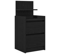 vidaXL Bedside Cabinet with 2 Drawers Black 38x34x80 cm