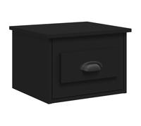 vidaXL Wall-mounted Bedside Cabinet Black 41.5x36x28cm