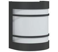 (black, 1 pcs/ without sensor) vidaXL Outdoor Wall Light Garden Patio Floodlight Wall Lamp Stainless Steel