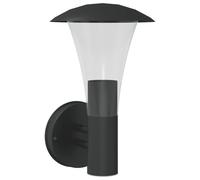 (black, 1 pcs/without sensor) vidaXL Outdoor Wall Lights with Sensors Wall Lamp 2 pcs Silver Stainless Steel