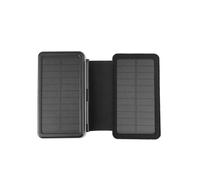 (Black 1 Solar Panel) Portable 20000mAh Solar Power Bank Folding Foldable Solar Panel Solar Charger External Battery Solar Powerbank For Mobile