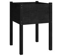 vidaXL Garden Planter Black 50x50x70 cm Solid Pinewood