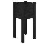 (black, 1) vidaXL 1/2x Solid Pinewood Garden Planter Patio Flower Box Pot Multi Colours