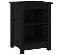 (Black, 1) vidaXL 1/2x Solid Wood Pine Bedside Cabinet Nightstand End Table Multi Colours