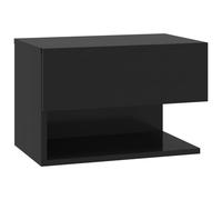 (black, 1) vidaXL Wall Bedside Cabinet Floating Nightstand Bedside Unit Hanging Cabinet