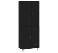(black, 1 wood door 3 drawers) vidaXL Highboard Sideboard Storage Cabinet Home Side Cabinet Engineered Wood