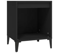 (Black, 1 x Bedside cabinet) vidaXL 1/2x Bedside Cabinet White Nightstand Telephone Stand Multi Colours