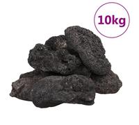 vidaXL Black Volcanic Rocks 10kg - Natural Decorative Lava Rocks for Aquariums, Fish Tanks, Gardens and Landscaping